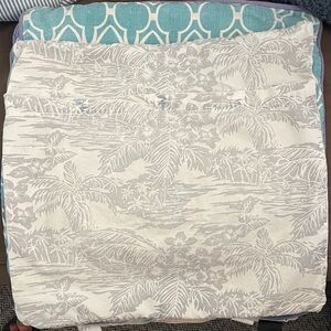 Tommy Bahama Tropical Cream and Blue Pillow Cover